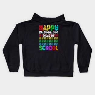 Happy 100 Days Of School Math Teacher 100th Day Of School Kids Hoodie